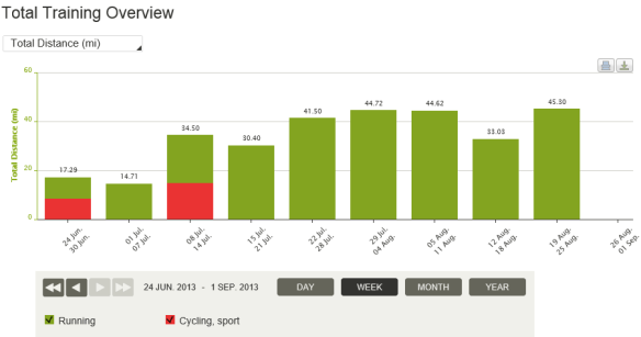weekly stats distance